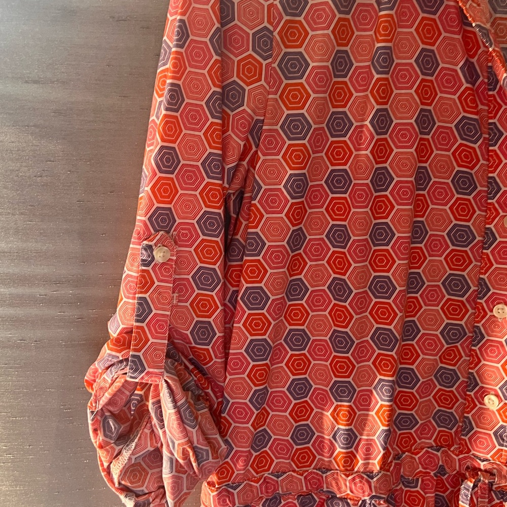 GAP Vintage Drawstring Waist Geo Print Dress/Tunic Size M - Picture 4 of 10